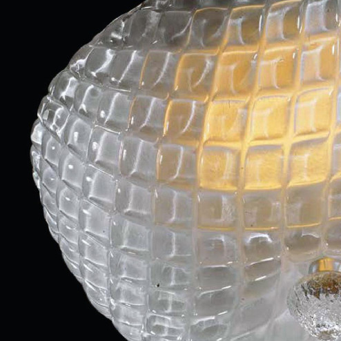 "Selah" Murano glass ceiling light - 3 lights - transparent