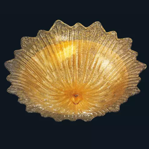 "Camille" plafonnier en verre de Murano - 3 lumières - ambre