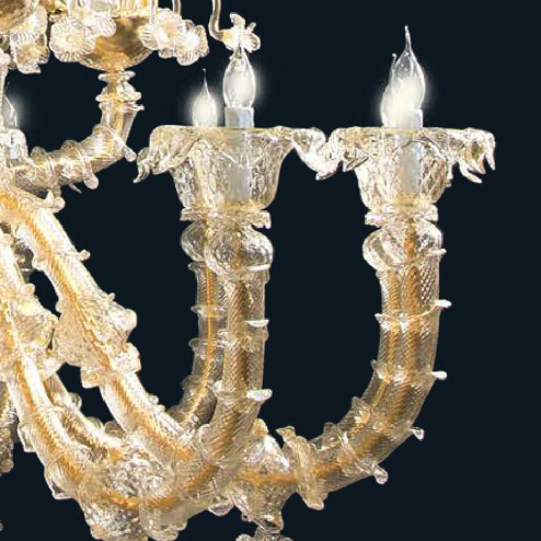 "Malachia" lustre en cristal de Murano - 12+8 lumières - or