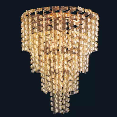 "Adison" Murano glas hangeleuchte - 13 flammig - gold