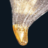 "Hazel" Murano glas wandleuchte - 2 flammig - transparent und gold