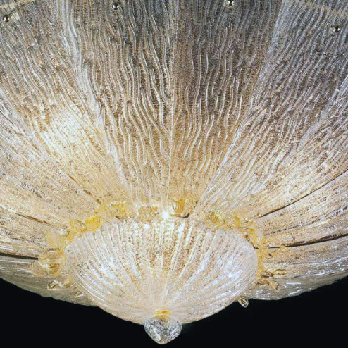 "Josef" lampara de techo de Murano - 6 luce - transparente y oro