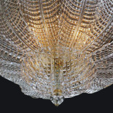 "Yara" lampara de techo de Murano - 4 luces - transparente