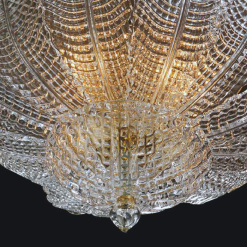 "Yara" Murano glass ceiling light - 4 lights - transparent