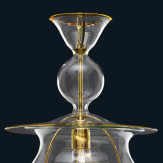 "Fiona" Murano glas hangeleuchte - 1 flammig - transparent und bernstein