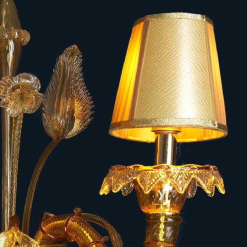 "Honey" applique en verre de Murano - 2 lumières - ambre et or