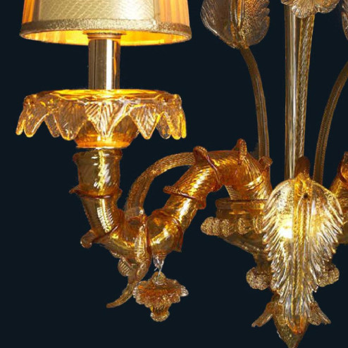 "Honey" Murano glass sconce - 2 lights - amber and gold