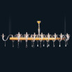 "Nadia" lampara de araña de Murano - 18 luces - transparente
