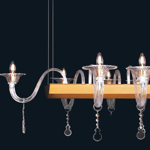 "Nadia" Murano glass chandelier - 18 lights - transparent