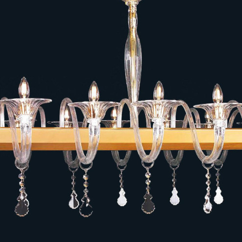 "Nadia" lustre en cristal de Murano - 18 lumières - transparent