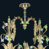 "Mea" lampara de araña de Murano - 12 luces - oro