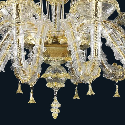 "Rea" lustre en cristal de Murano - 10+5+5 lumière - or