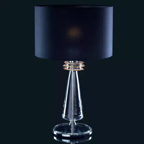 "Dainton" Murano glass table lamp - 1 light - transparent and topaz
