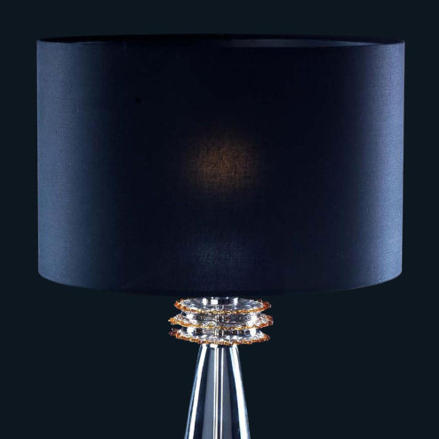 "Dainton" lampe de table en verre de Murano - 1 lumière - transparent et topaze