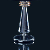 "Dainton" lampara de sobremesa de Murano - 1 luce - transparente y topacio 