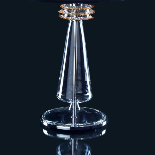 "Dainton" Murano glass table lamp - 1 light - transparent and topaz