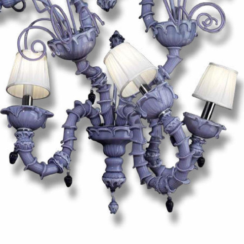 "Theodore" Murano glas wandleuchte mit lampenschirmen - 3 flammig - amethyst