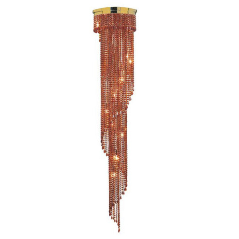 "Shelly" plafonnier en verre de Murano - 8 lumières - ambre