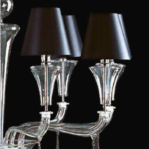 "Elliott" Murano glas Kronleuchter mit lampenschirmen - 8 flammig - transparent