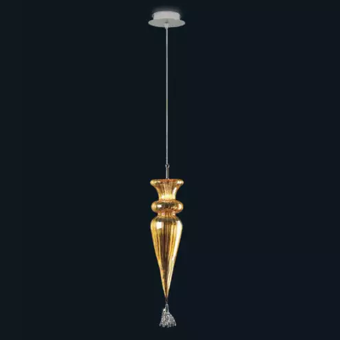 "Noel" suspension en verre de Murano - 1 lumière - ambre