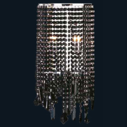 "Maddison" Murano glass sconce - 2 lights - black