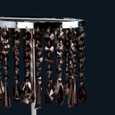"Taran" Murano glass bedside lamp - 2 lights - black