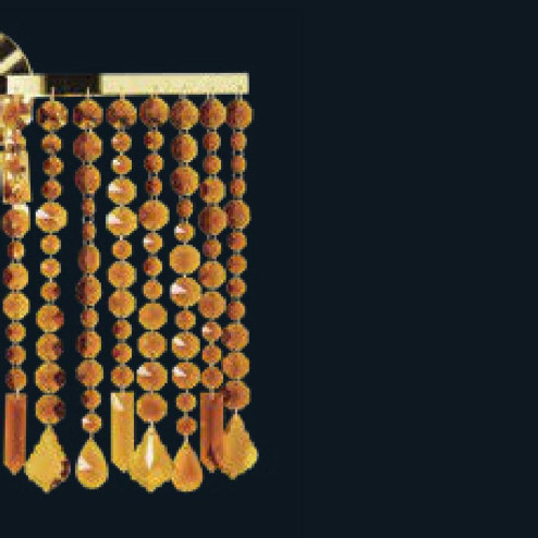"Aspen" applique en verre de Murano - 2 lumières - ambre