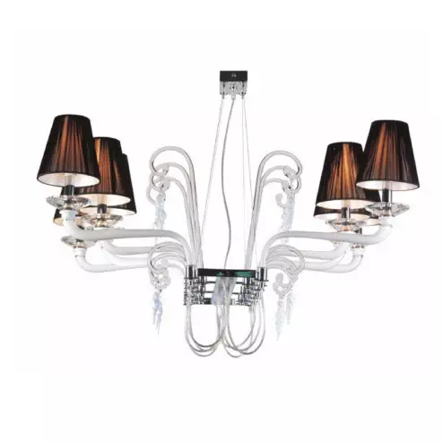 "Constance" Murano glass chandelier with lampshades