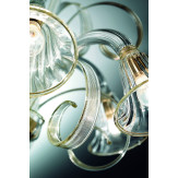 Venezia 6 luces lámpara de Murano - color transparente oro