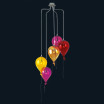 "Compleanno" Murano glass pendant light - 5 lights - multicolor