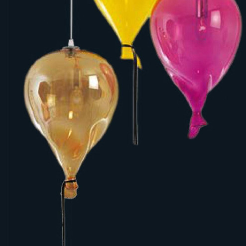 "Compleanno" Murano glass pendant light - 3 lights - multicolor