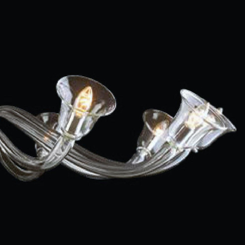 "Jia" lampara de araña de Murano - 12 luces - transparente