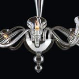 "Jia" Murano glas Kronleuchter - 12 flammig - transparent