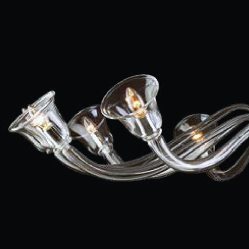 "Jia" Murano glas Kronleuchter - 12 flammig - transparent