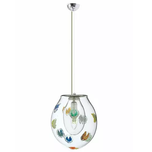 "Lorelei" lámpara colgante en cristal de Murano - 1 luce - multicolor