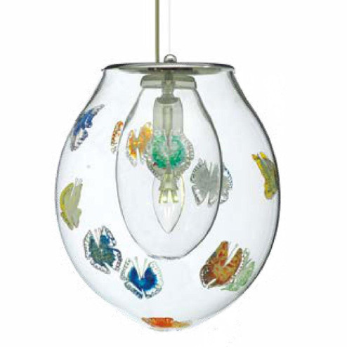 "Lorelei" Murano glas hangeleuchte - 1 flammig - multicolor