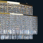 "Mara" Murano glas hangeleuchte - 8 flammig - transparent