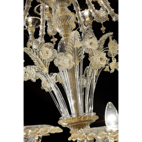 Bellini lampara de araña de Murano - oro 24K