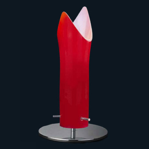 "Spacco" lampe de chevet en verre de Murano - 1 lumière - rouge
