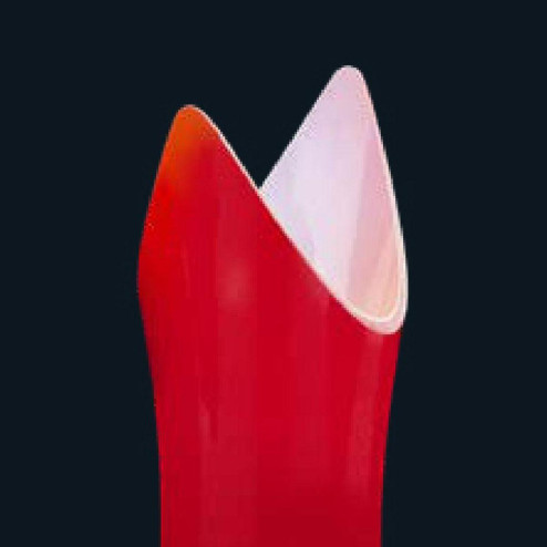 "Spacco" lampe de chevet en verre de Murano - 1 lumière - rouge