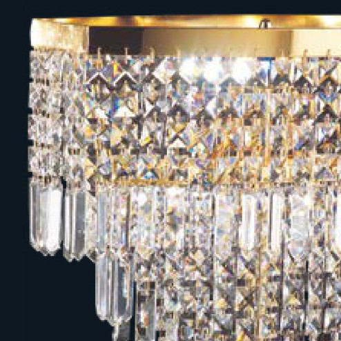 "Alistar" lampe de table en verre de Murano - 2 lumières - transparent