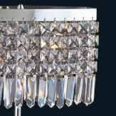 "Alistar" lampara de mesita de noche de Murano - 2 luces - transparente