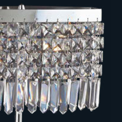 "Alistar" lampe de chevet en verre de Murano - 2 lumières - transparent