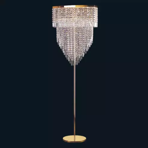 "Alistar" Murano glass floor lamp - 6 lights - transparent