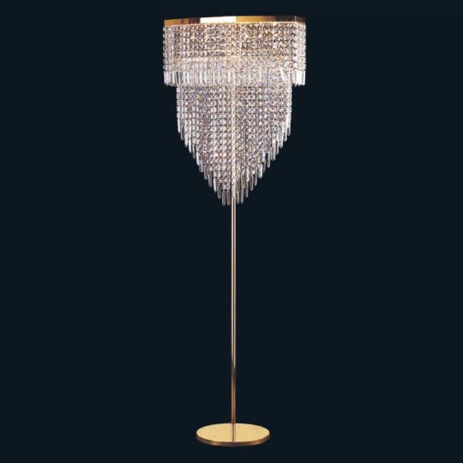 "Alistar" lampara de pie de Murano - 6 luces - transparente
