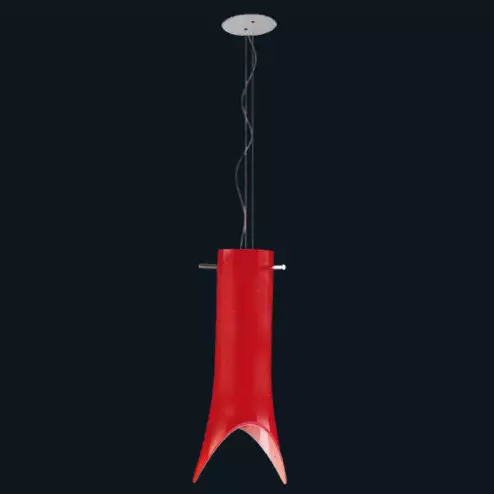 "Spacco" Murano glas hangeleuchte - 1 flammig - rot