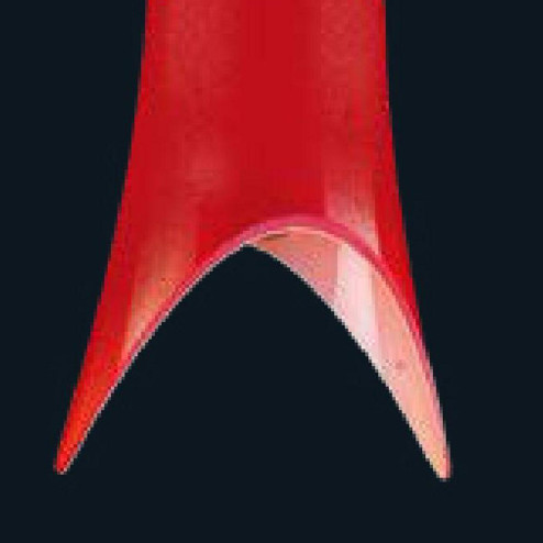 "Spacco" lámpara colgante en cristal de Murano - 1 luce - rojo