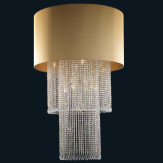 "Ellouise" Murano glass chandelier - 13 lights - transparent