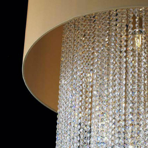 "Ellouise" Murano glass chandelier - 13 lights - transparent