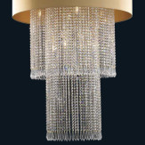 "Ellouise" lampara de araña de Murano - 13 luces - transparente